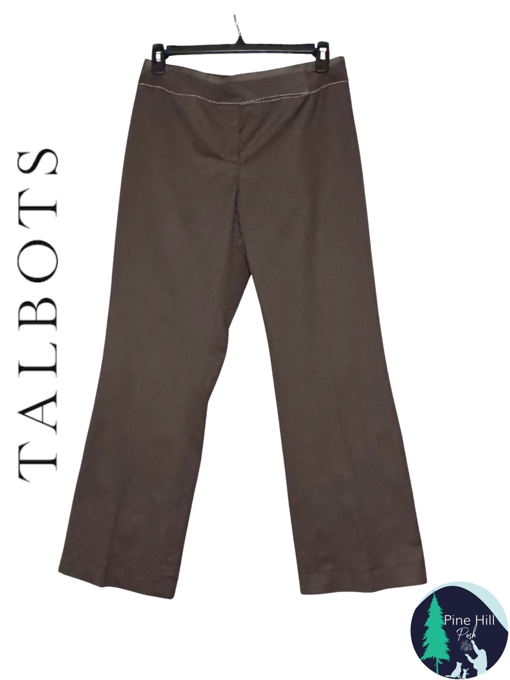 NEW Talbots Pants Chinos Y2K 90s Sz 12 Brown Bootcut Lightweight Cotton Stretch